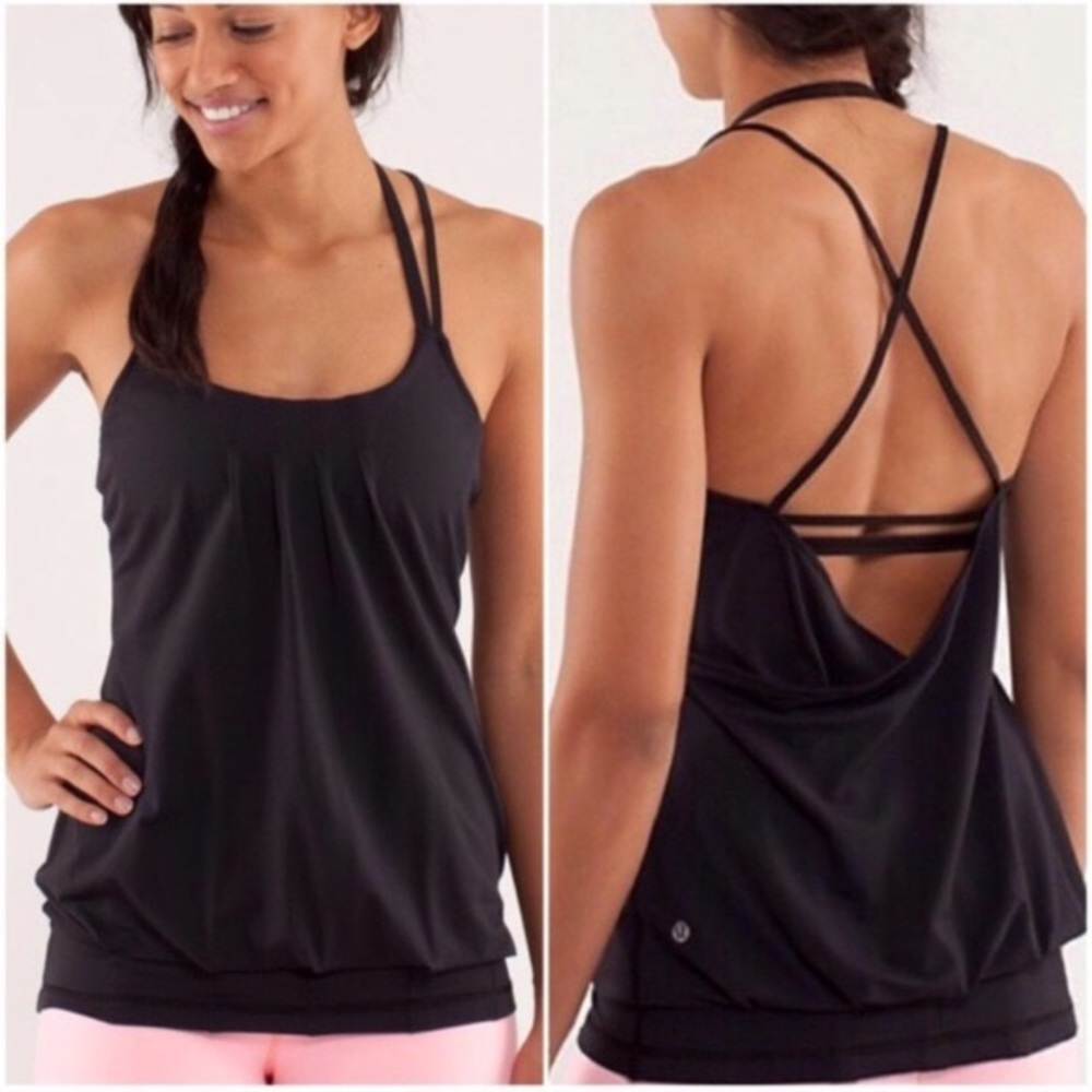 Lululemon flow and go tank, black